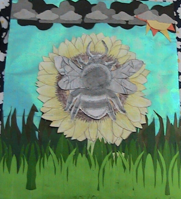 Bee on a Sunflower Mix